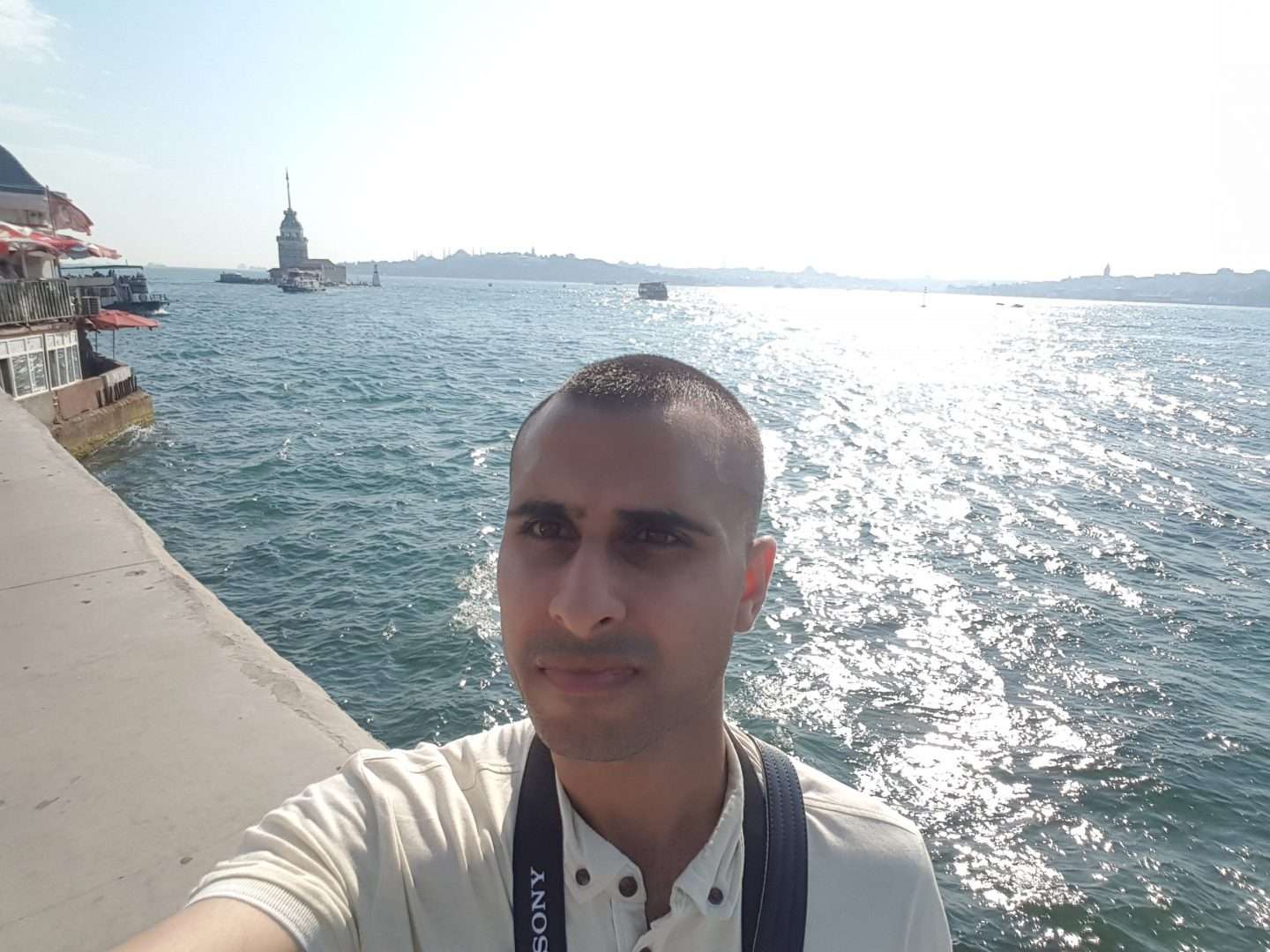 Adil Musa overseeing the Maiden Tower on the Asian side of Istanbul
