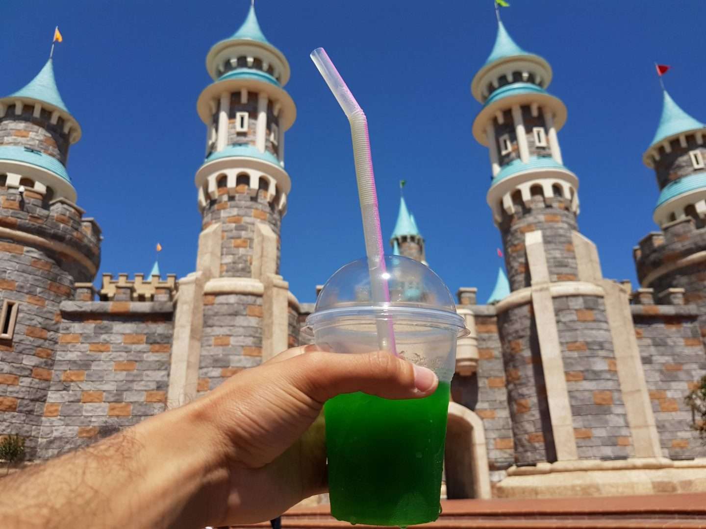 Refreshed with a drink