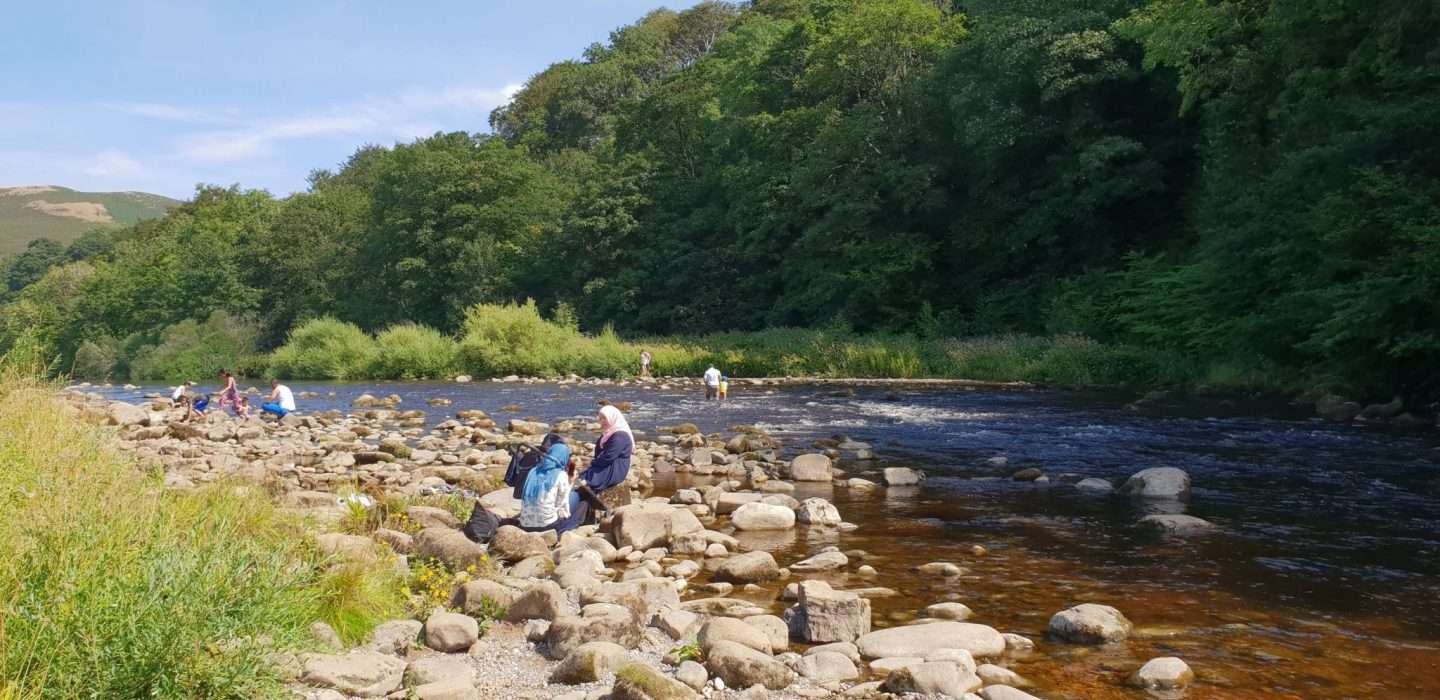 A beautiful sight of the river in Bolton Abbey