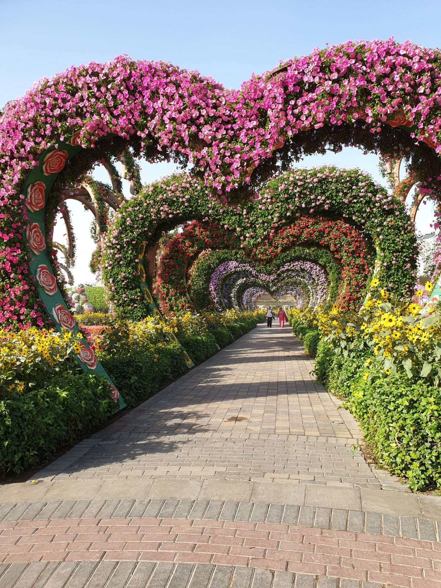 Floral love heart walkway