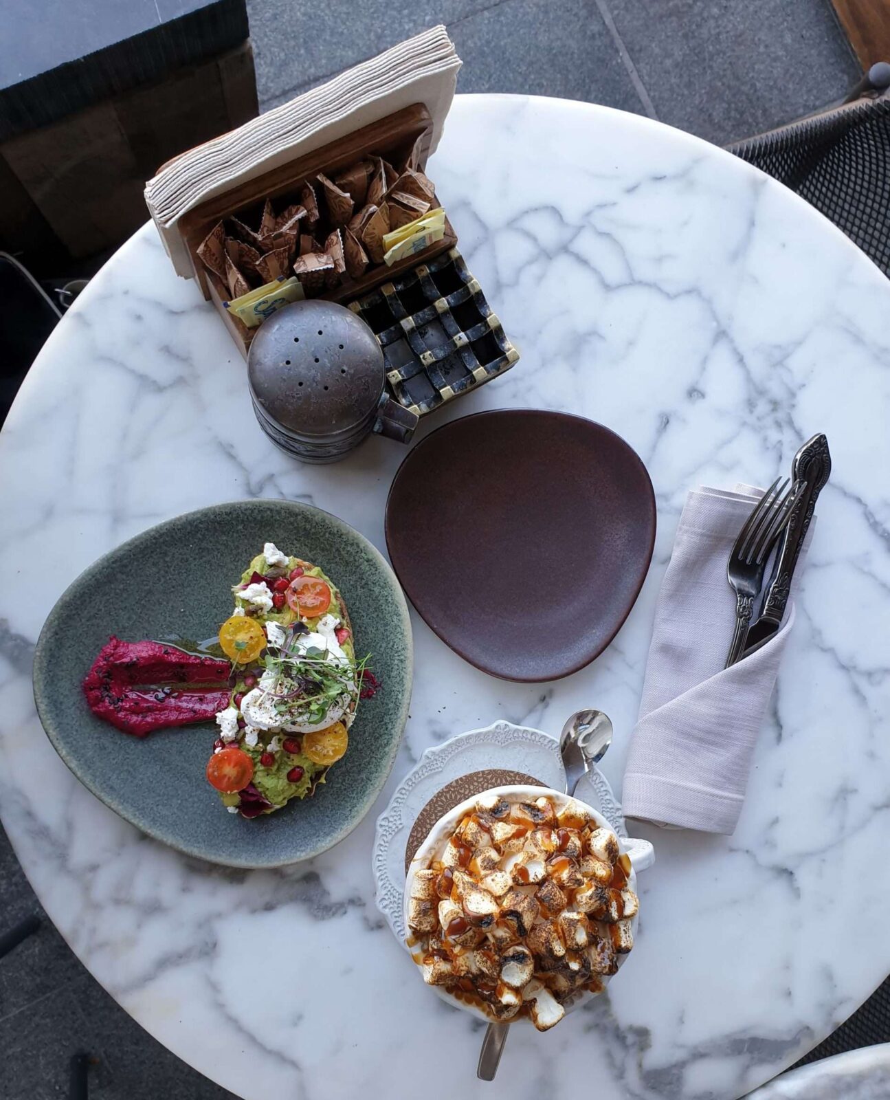 My Breakfast spread out in the Cocoa room, Dubai