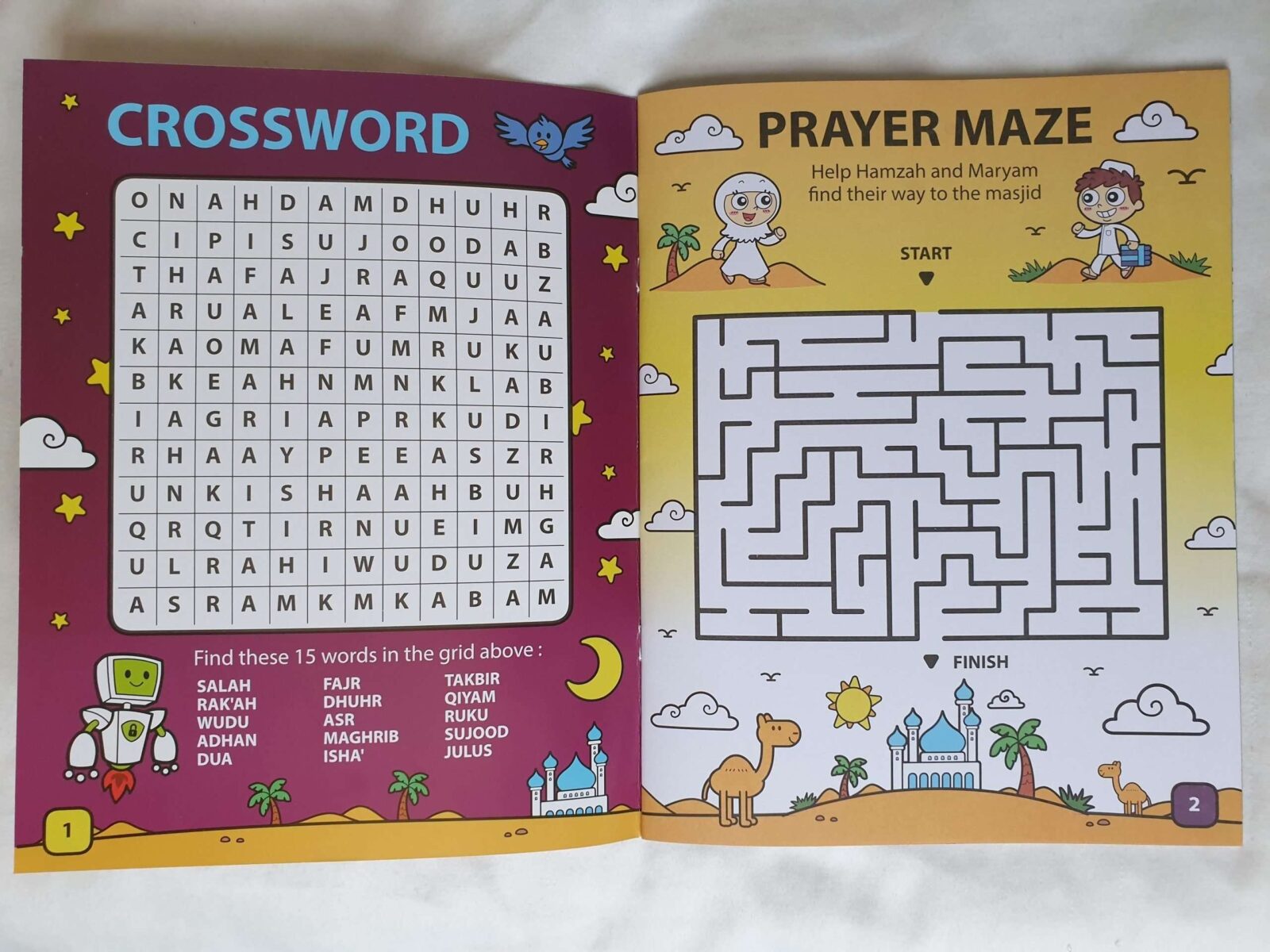 Crossword & Maze for children