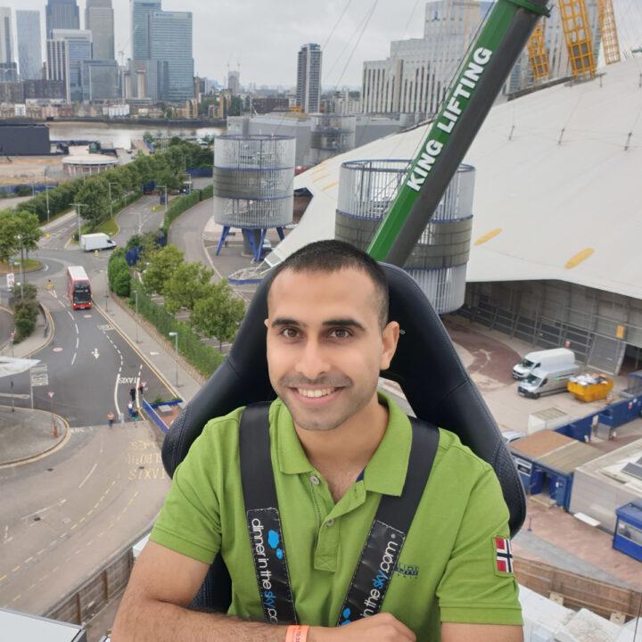 Adil Musa dining in the clouds