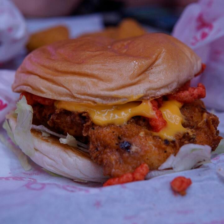 Chicken Cheeto's Burger