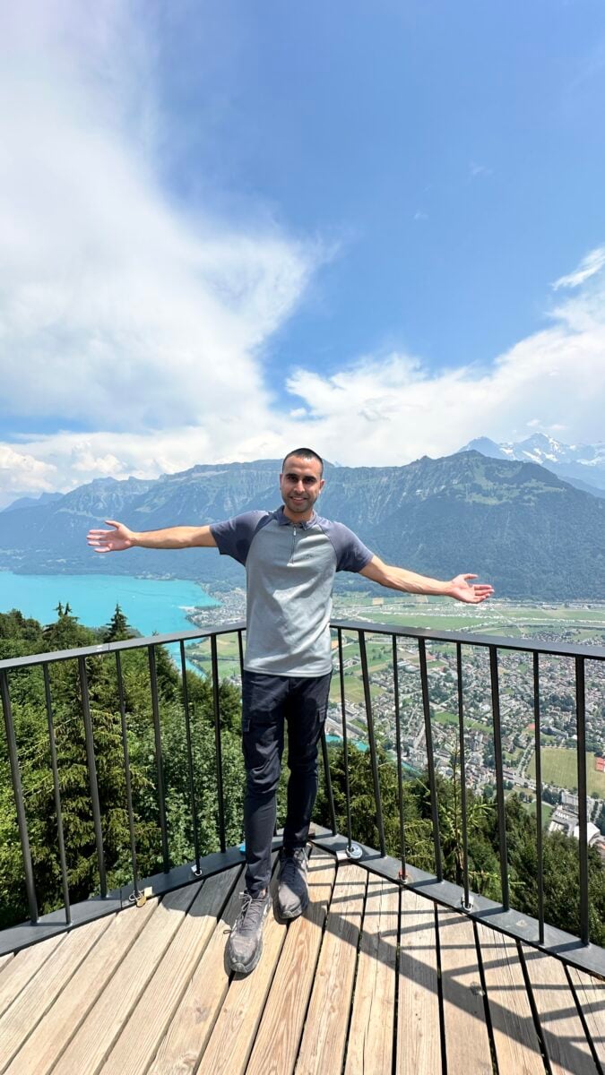 Adil Musa at the top of Interlaken