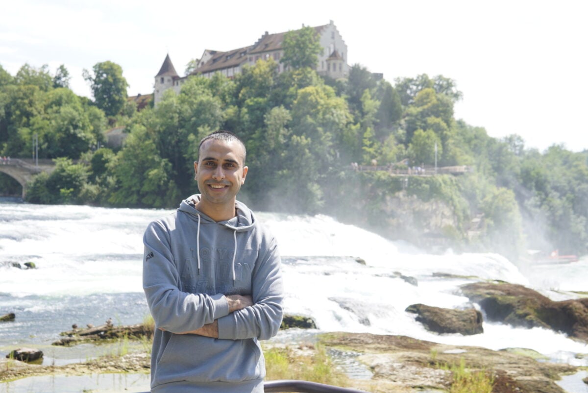 Adil Musa at Rhine Falls